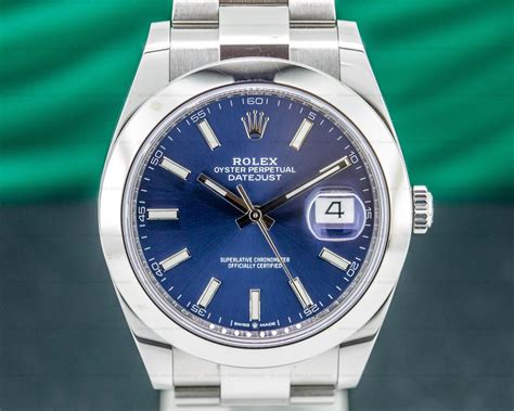 rolex oyster perpetual datejust stainless steel blue dial|rolex datejust 41 stainless steel.